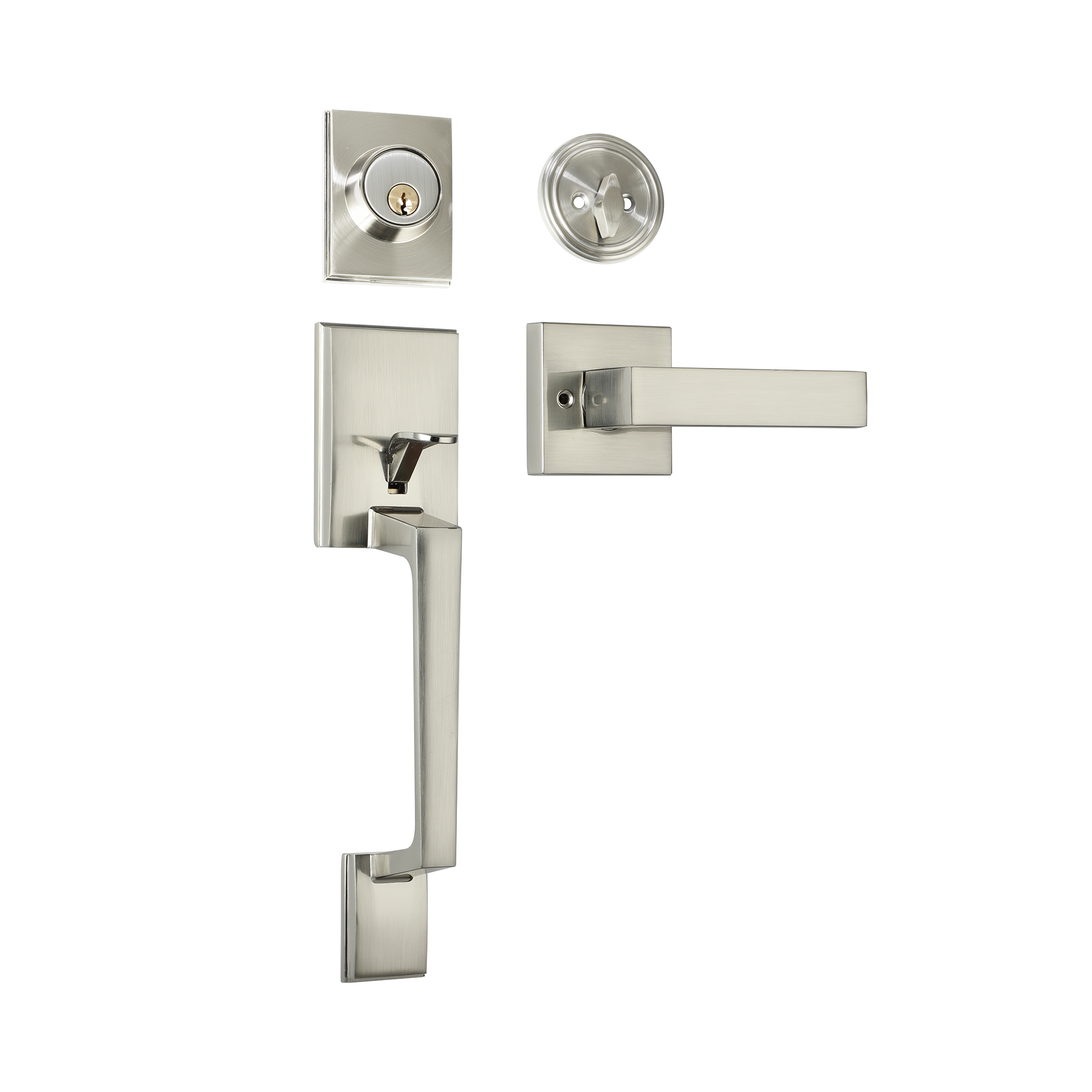 Luxuries entry house lock main door handleset gripset front door lock keyed entry US style locks