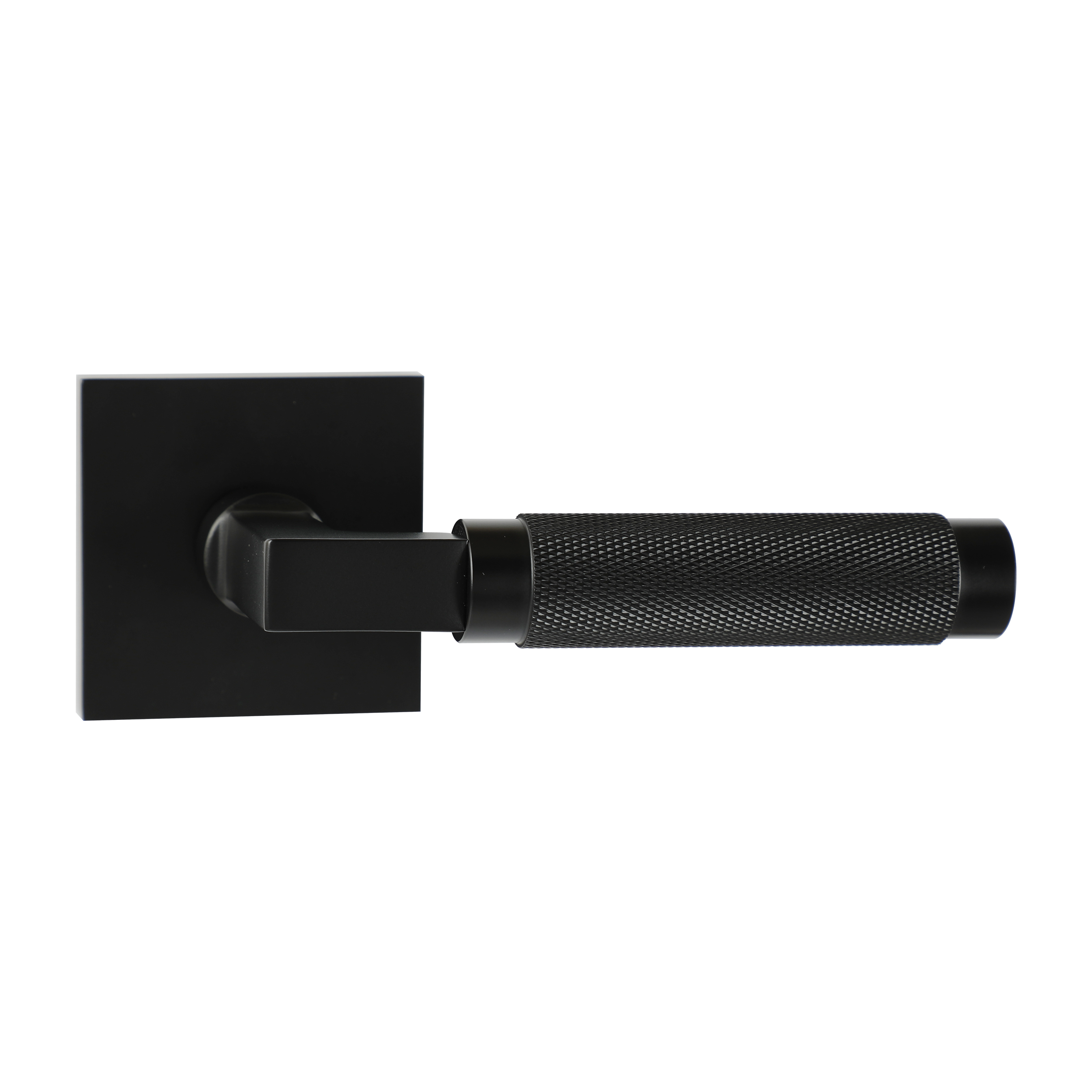 Texture solid knurled lever with deadbolt matt black door lock