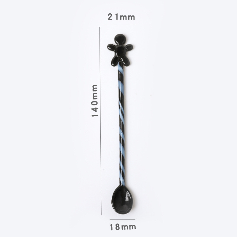 Creative Christmas Colored Striped Colorful spoon Barware Rod Cute Long Handle Juice Coffee Extended Glass Stir Stick