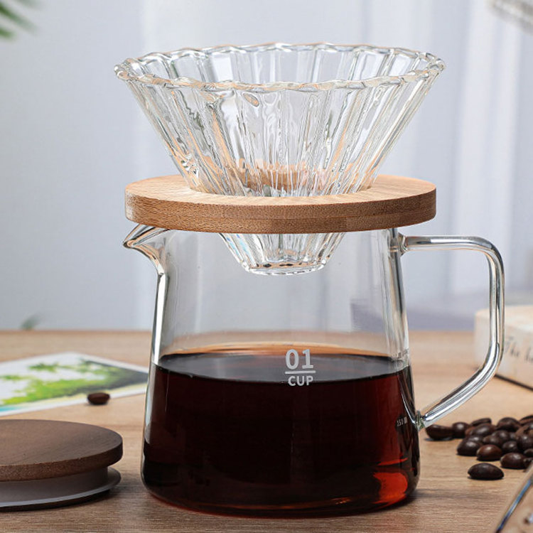 Coffee Pot Pour Over Glass Range Server Kettle Brewer Barista Percolator Carafe Drip pot