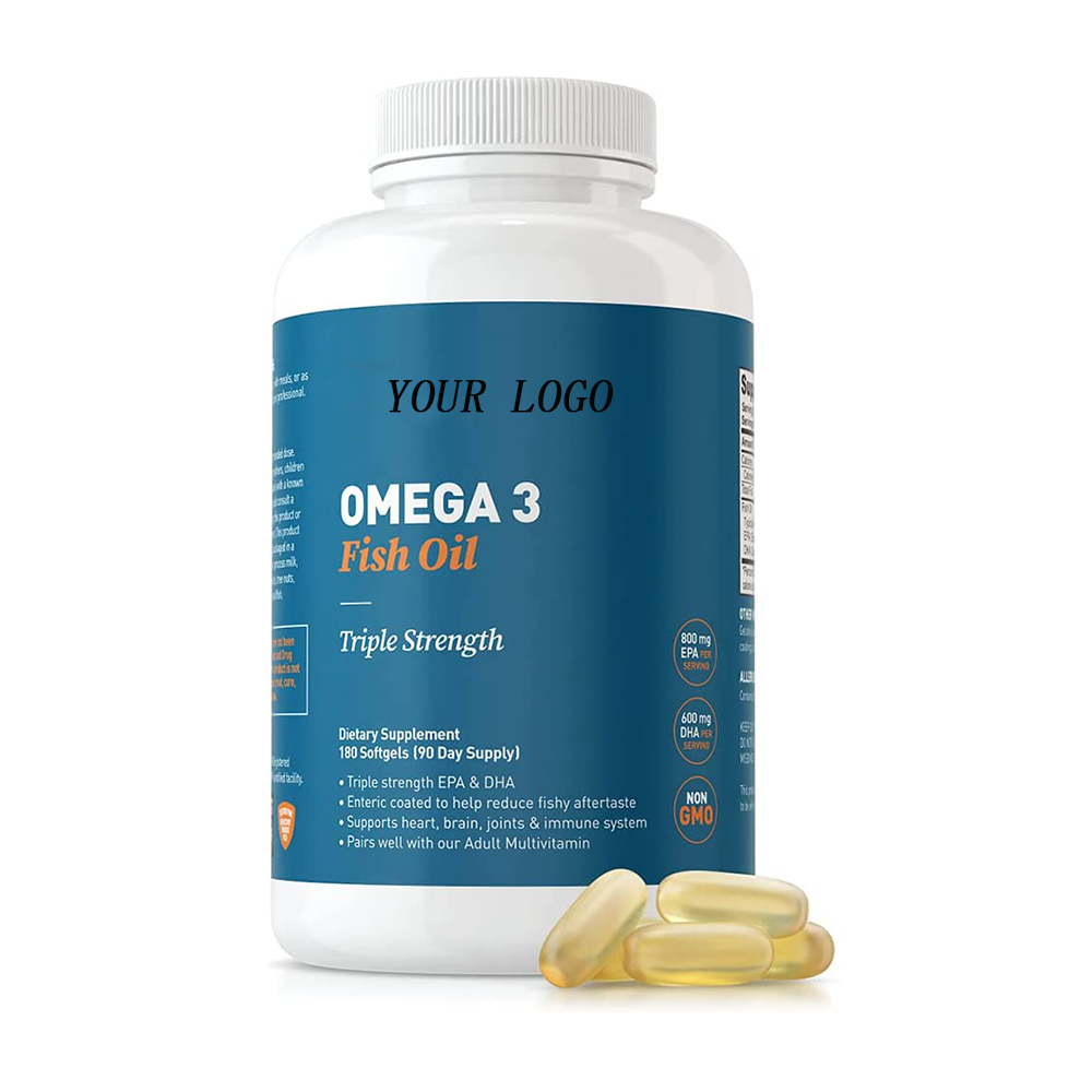 Natural OEM DHA Halal Pure Omega 3-6-9 In Bulk 1000MG Vitamins Fish Oil Softgel Capsules