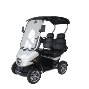 New Model Old People Mobility Scooters Electric 4 Wheel Electric Scooter 2 Seats With Rain Roof