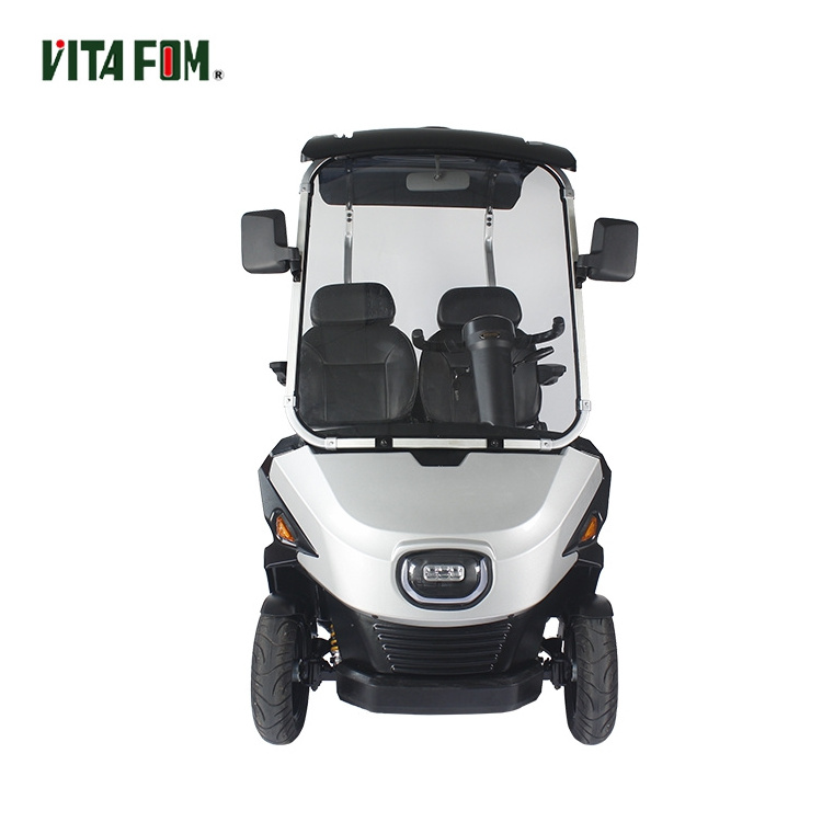 New Model Old People Mobility Scooters Electric 4 Wheel Electric Scooter 2 Seats With Rain Roof