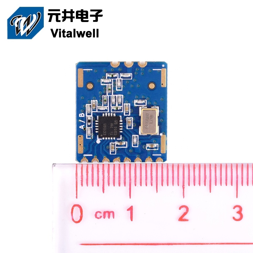 VW1101M-4 CC1101 10mW 433mhz fsk tx data uhf transmitter and receiver with CE certificate electronic