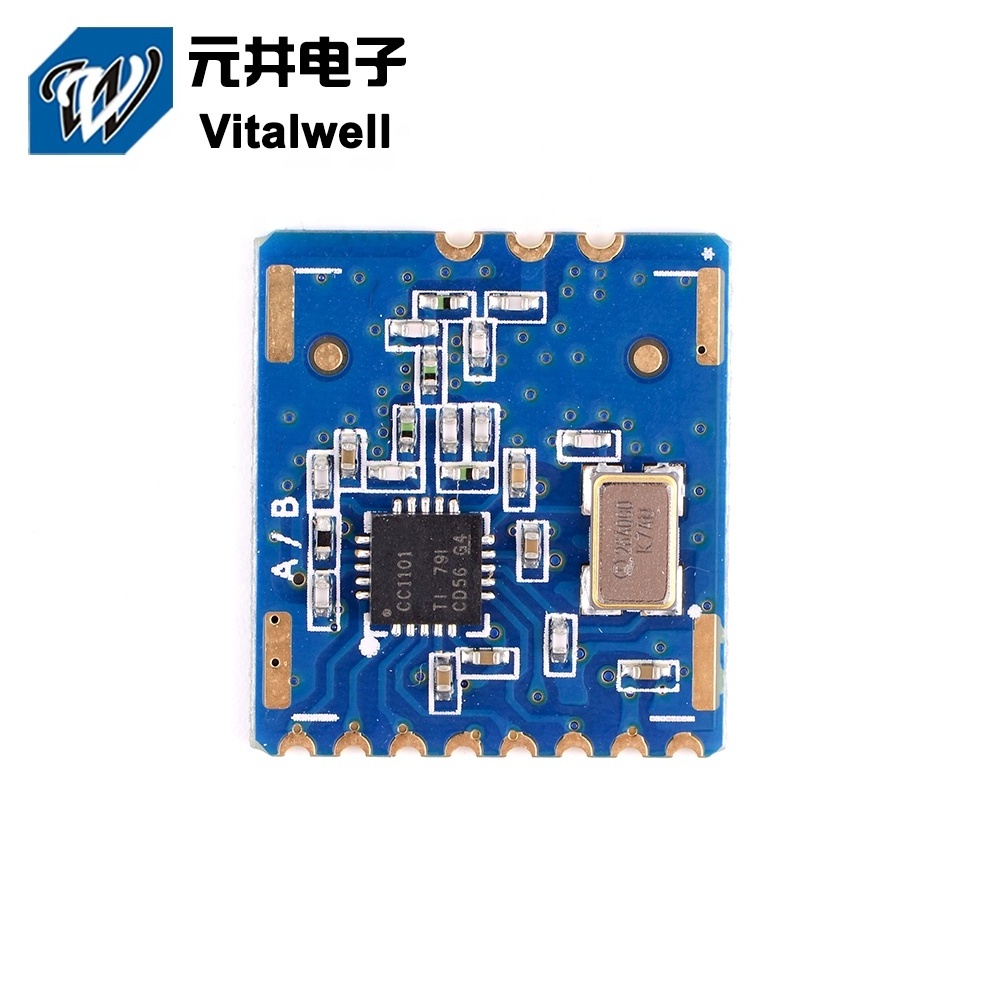 VW1101M-4 CC1101 10mW 433mhz fsk tx data uhf transmitter and receiver with CE certificate electronic