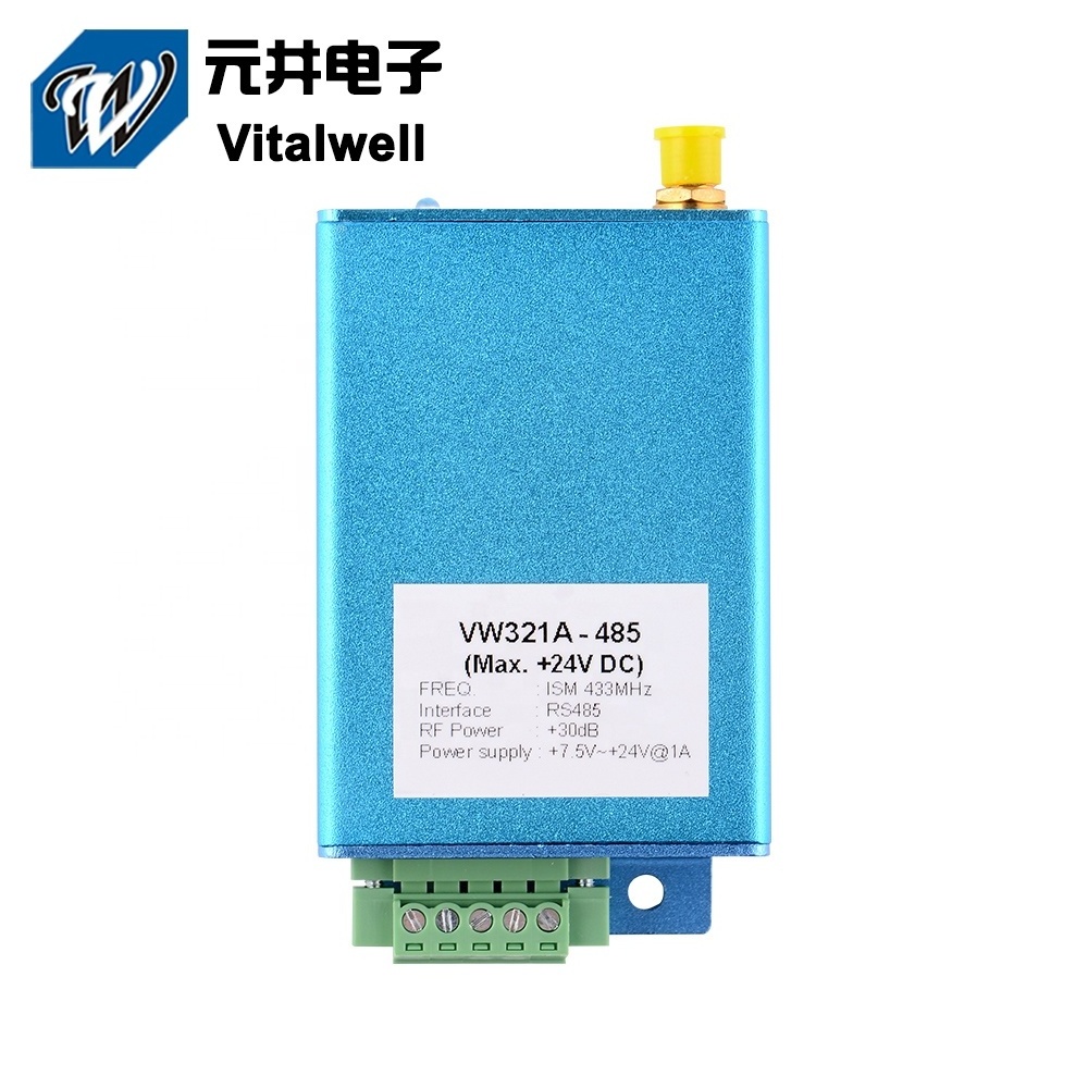 VW321A +7.5V~+24V 1W 433MHz 2-FSK 2km wireless transceiver wireless rs485 transmitter and receiver