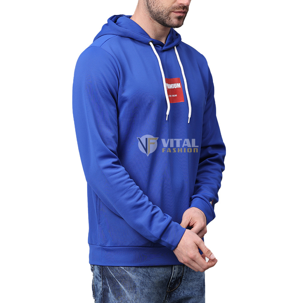 100% Polyester Mens Sports Wear Pull Over Hoodies Plus Size Regular Fit Mens 100% Polyester Pull Over Hoodie True To Size