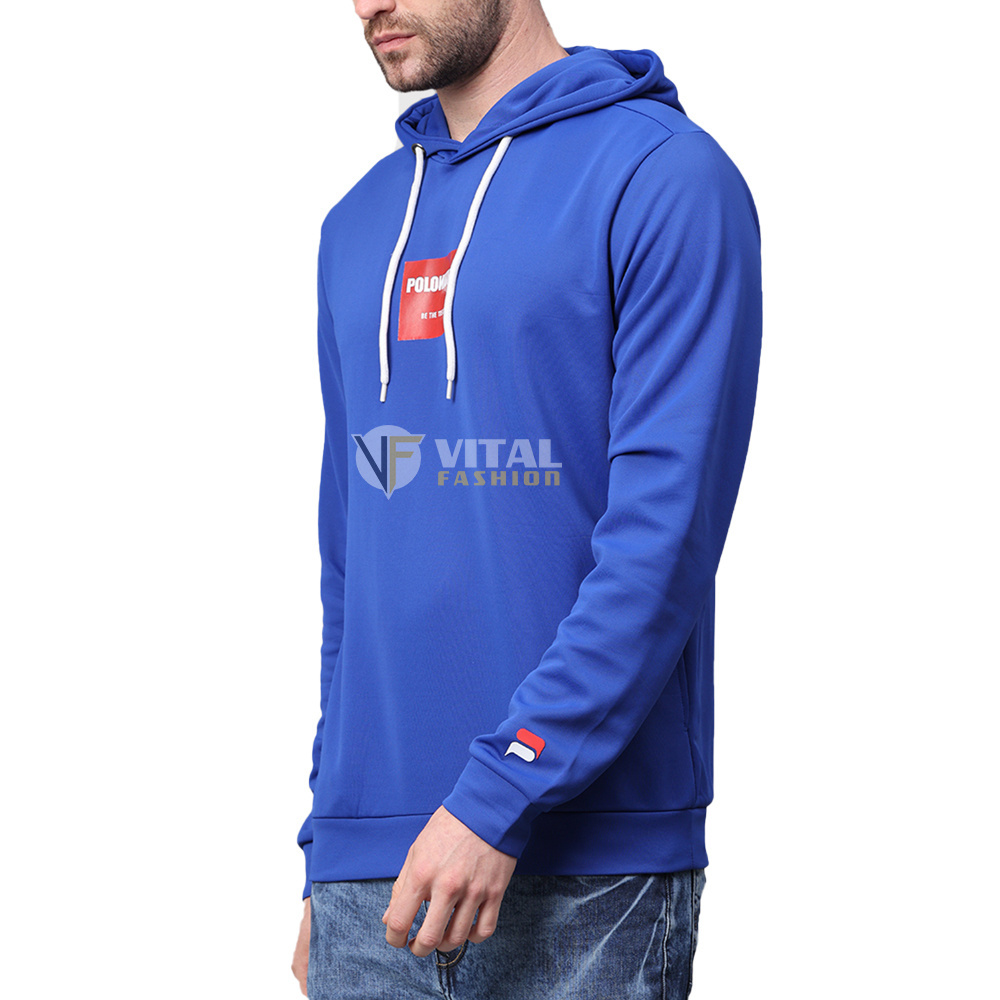 100% Polyester Mens Sports Wear Pull Over Hoodies Plus Size Regular Fit Mens 100% Polyester Pull Over Hoodie True To Size