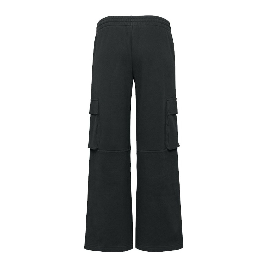 Top Trending Winter Arrival Men And Women Black Wide Leg Cargo Sweatpants With Elastic Waist For Sale Men Sweat Suit Set