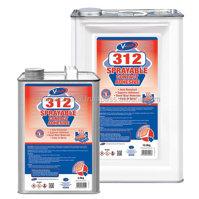 VT-312 Sprayable Contact Adhesive Spray Glue Solvent-based Adhesive Heat Resistant