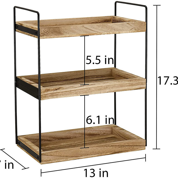 3 Tier Bathroom Counter Organizer Counter Standing Rack Cosmetic Holder  Bathroom Countertop Organizer and Storage Shelf