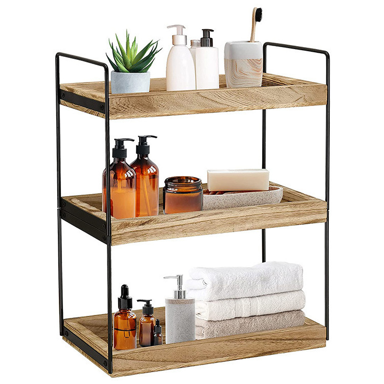 3 Tier Bathroom Counter Organizer Counter Standing Rack Cosmetic Holder  Bathroom Countertop Organizer and Storage Shelf