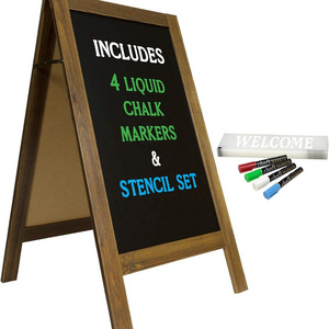 Sign board letters chalk boards Double Sided Standing Blackboard Framed Coffee Restaurant Chalkboard