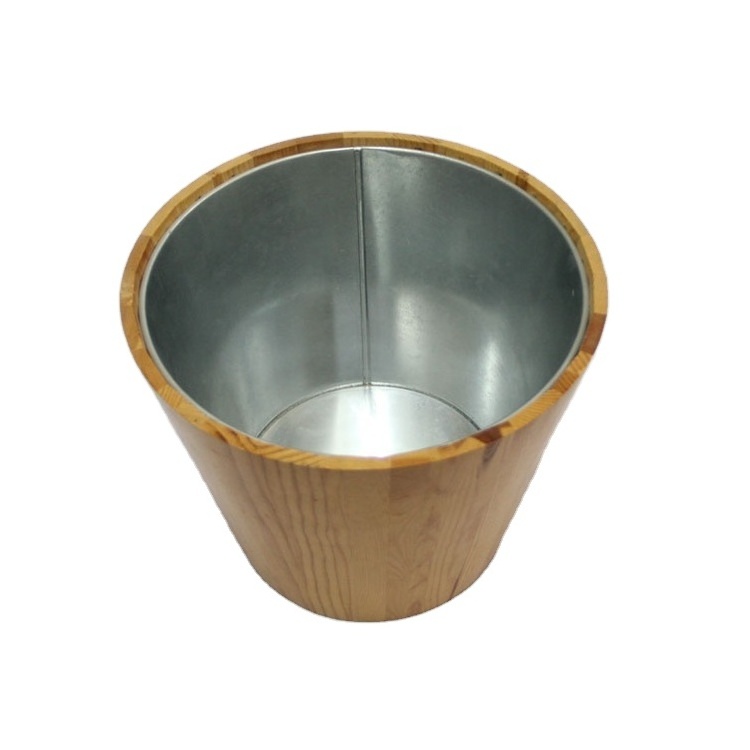 Wooden ice bucket custom wood ice bucket cooler wood bucket for sale