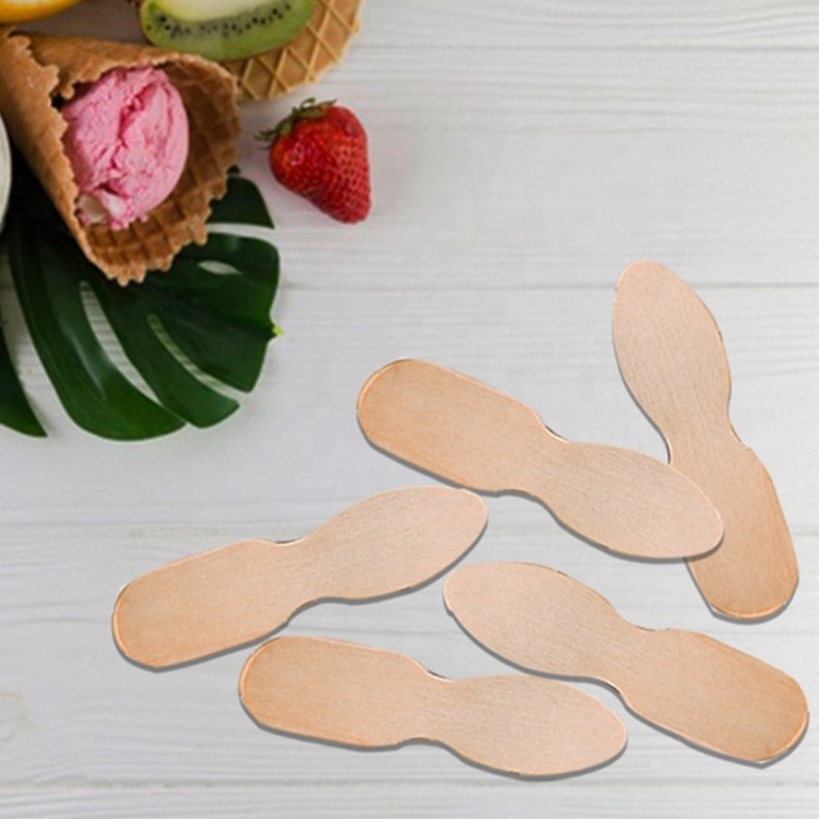 personalized wooden mini ice cream spoons, wooden ice cream stick,birch wood custom logo popsicle ice cream sticks