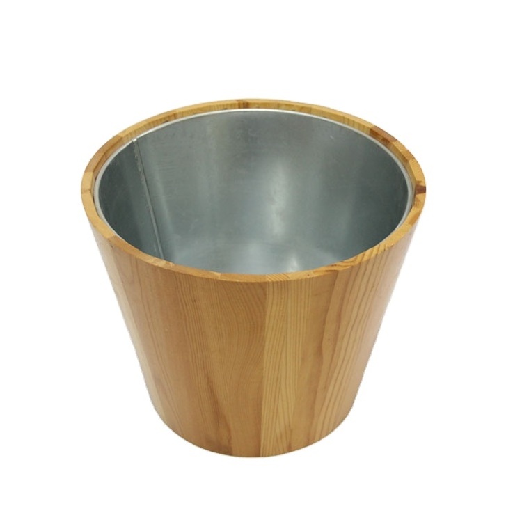 Wooden ice bucket custom wood ice bucket cooler wood bucket for sale