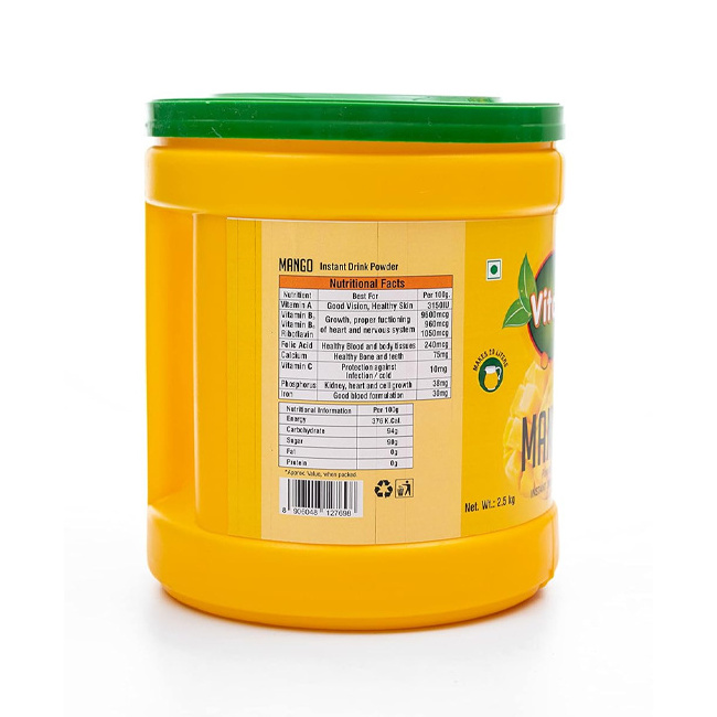 Instant Flavored Mango Drink Powder Mango Flavor 2.5kg Jar