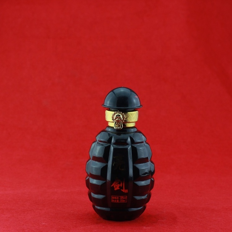 Top Quality Hand Grenades Shaped Glass Russian Vodka Bottles Rum Bottles