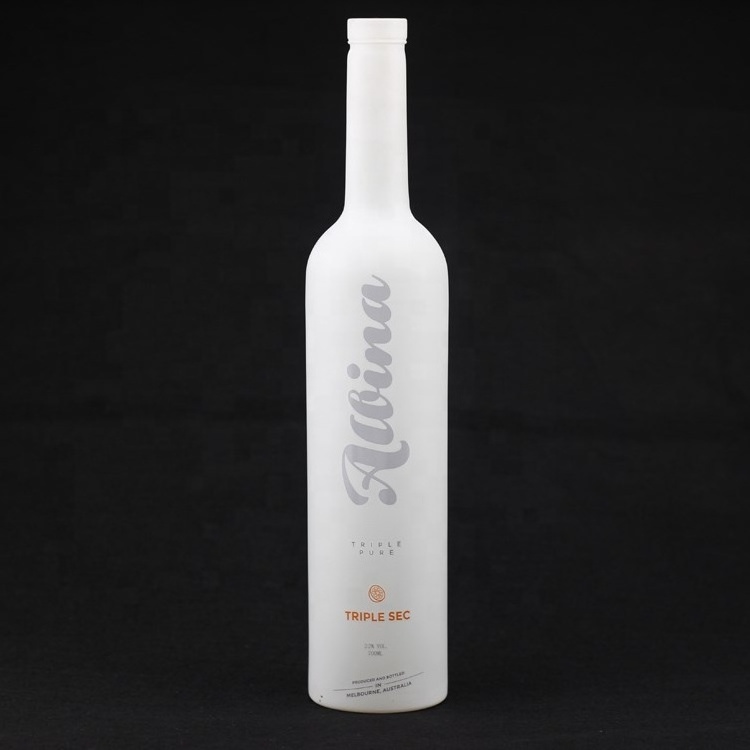 750ml Glass Wine Exotic Liquor Bottles Opaque White Glass Bottle