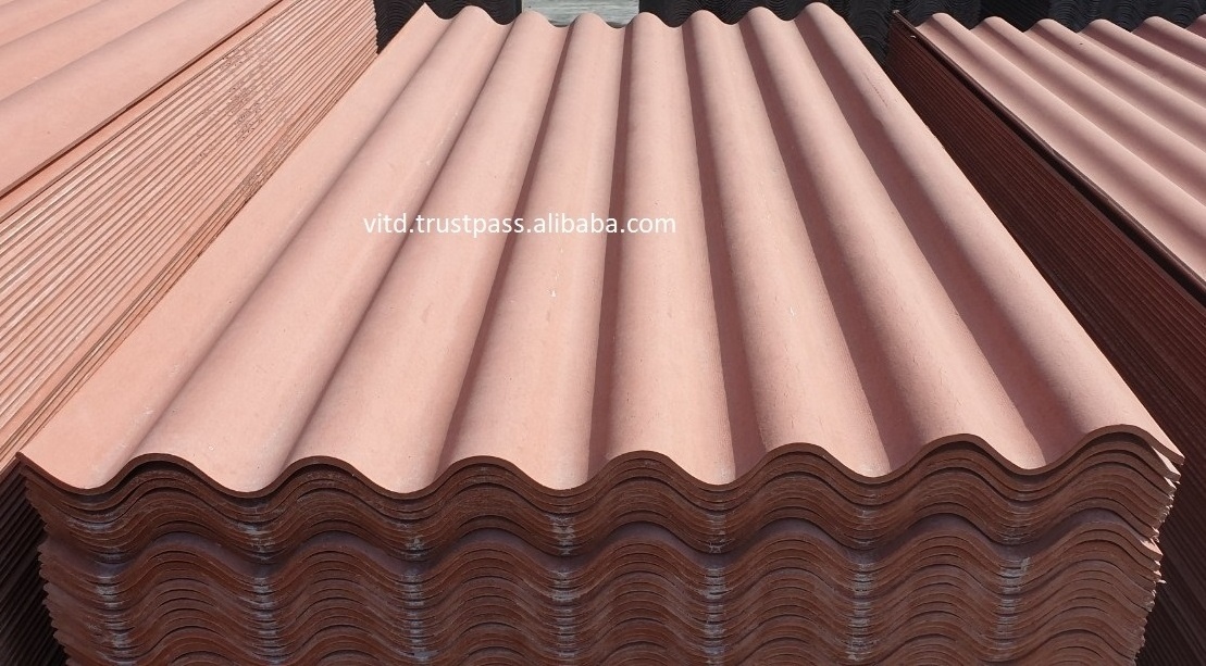 Roofing sheets non asbestos made in Vietnam fiber cement 5.5 corrugations