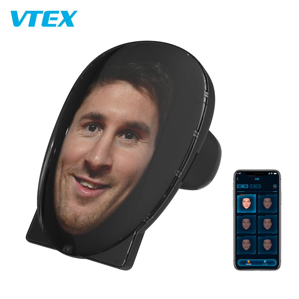 VTEX Gesture Control LCD Screen Adult Party Masks President Election Led Cosplay Wireless Face Mask