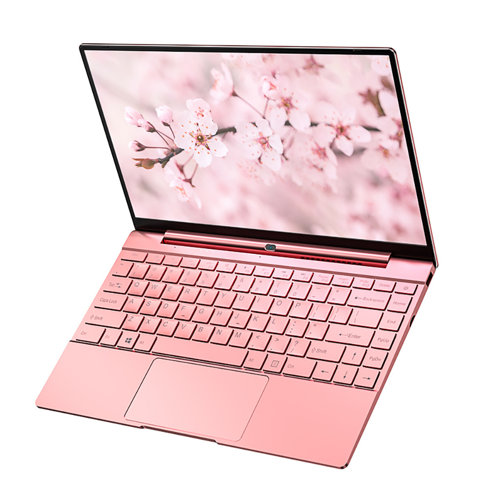 2021 Pink Laptops Customized 14.1 Inch Notebook Ultra Mini Portable Full View Display With Narrow Edge Computer