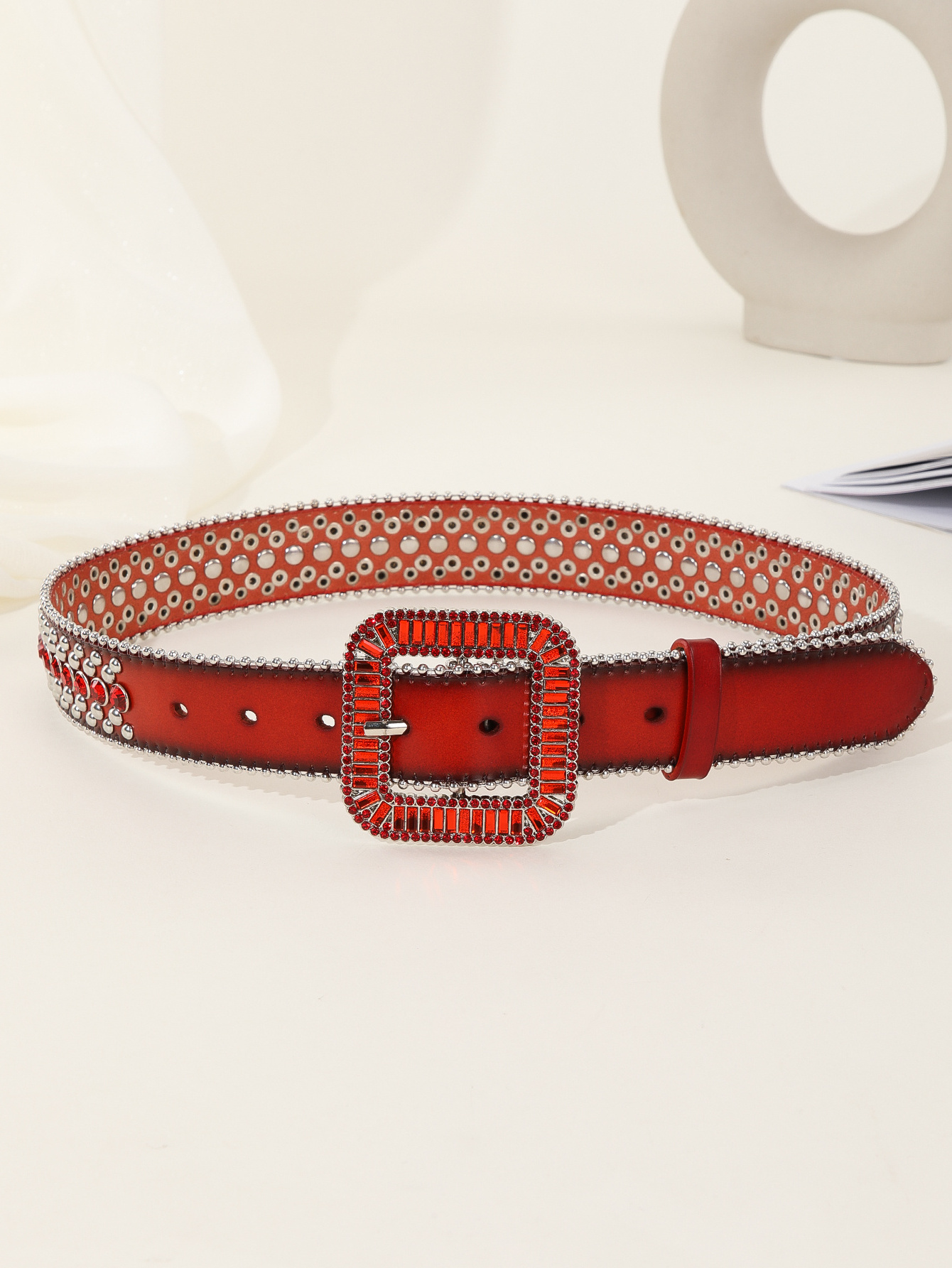 wholesale western rhinestone belts female bb simon diamond studded belt woman with square buckle