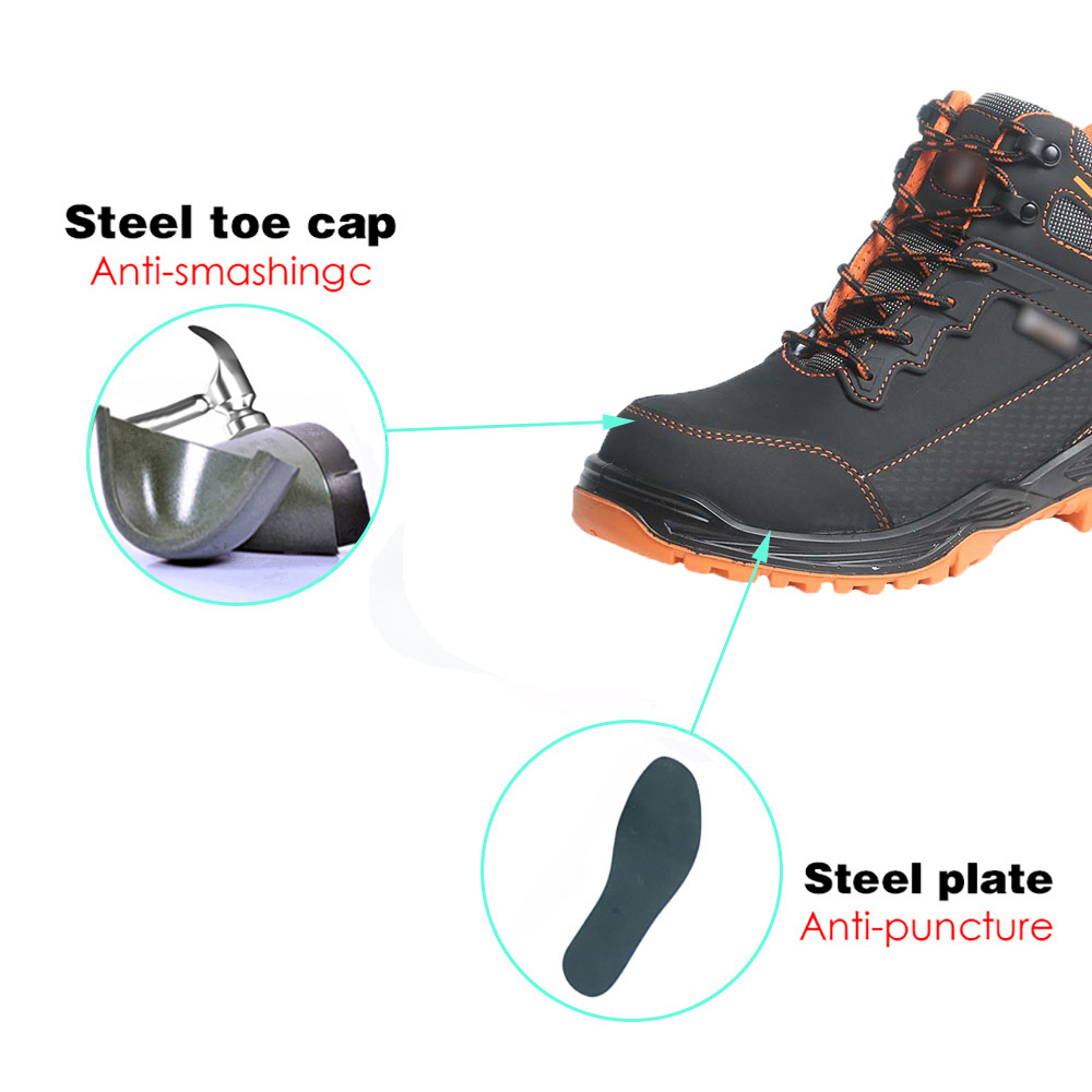 Wholesale High Quality Labor Footwear Anti-smashing Work Safety Shoes Boots for Men S3 with Steel Toe