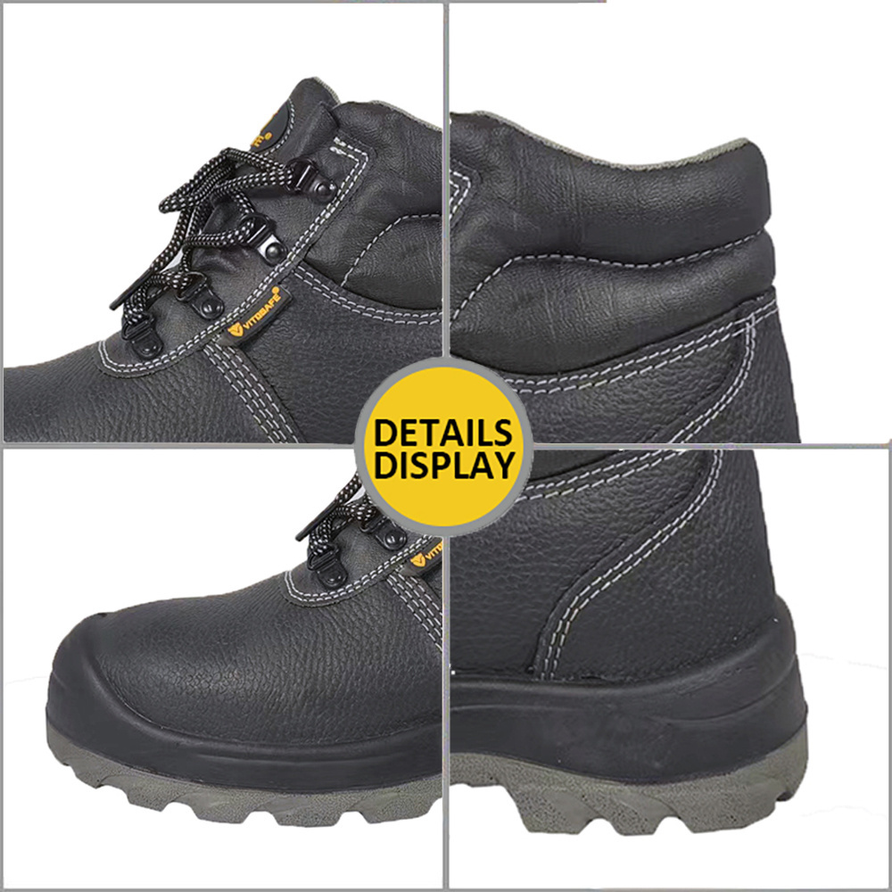 VITOSAFE Cheap Price High Quality Anti-slip Steel Toe Work Safety Shoes Boots For Men