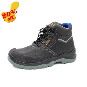 Anti vibration esd steel toe woodland sport leather breathable black safety shoes boots S3