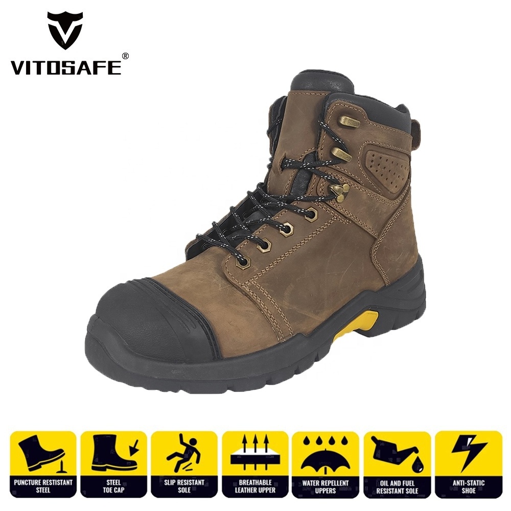 VITOSAFE New Style Custom Anti Puncture Steel Toe Man Protective Work Boots Safety Boot Safety Shoes For Men