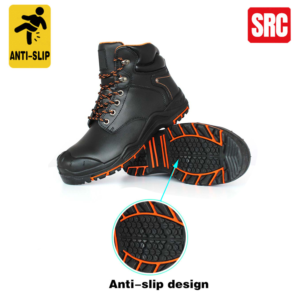 Wholesale High Quality Anti-slip Steel Toe Men Work Safety Shoes Boots S3