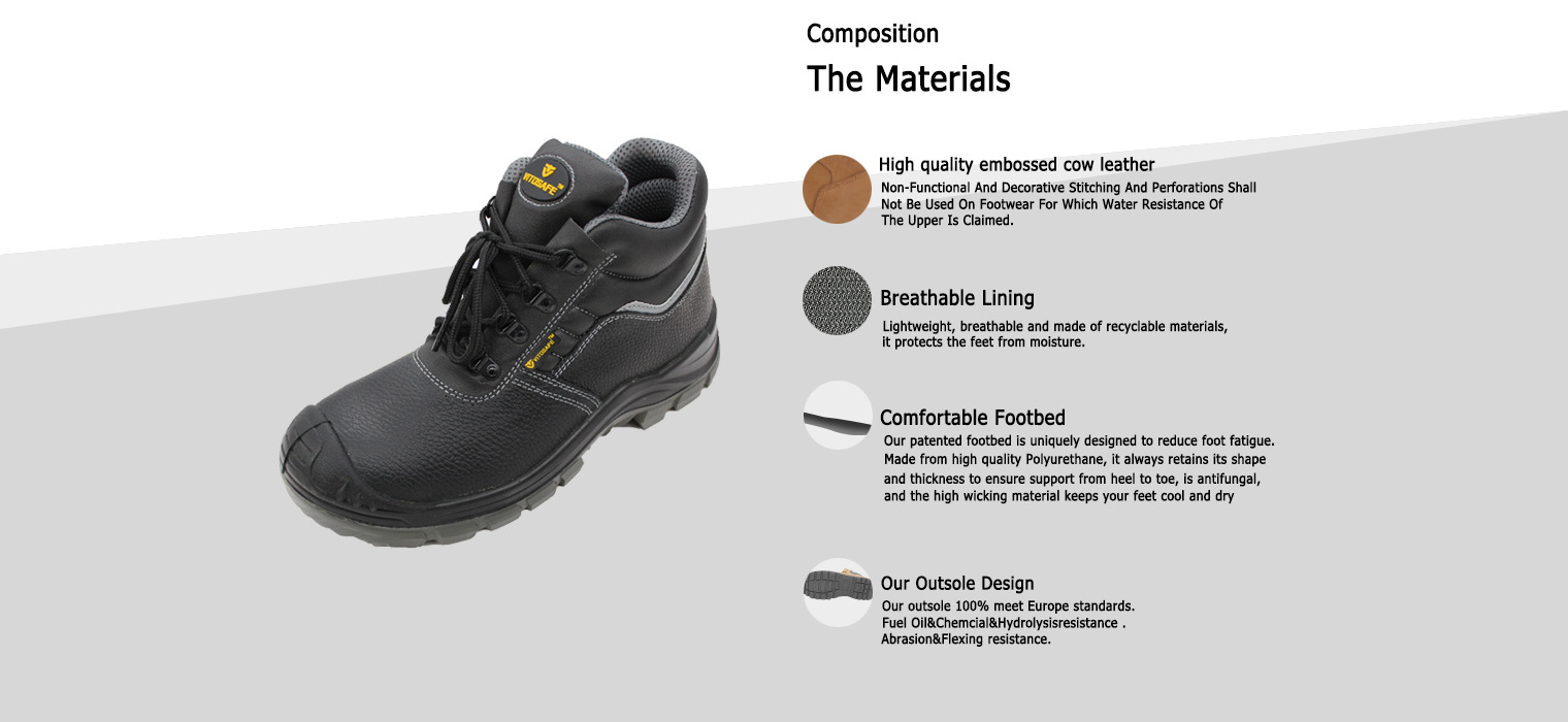 Wholesale Cheap Price Safety Shoes boots with Steel Toe Cap  and Steel Plate