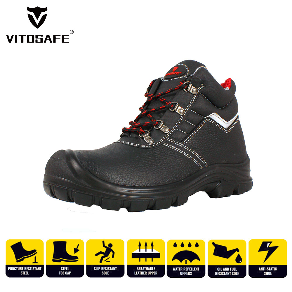 Factory Wholesale Price High Quality Leather Anti-smashing Safety Shoes/Boots for Men and Women