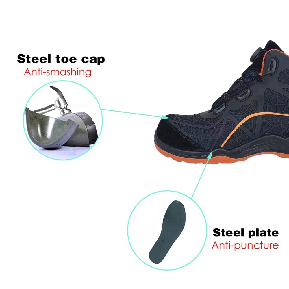 VITOSAFE OEM Lightweight Botas de seguridad Industrial Mens Security Work Boots Safety Shoes with Steel Toe Cap