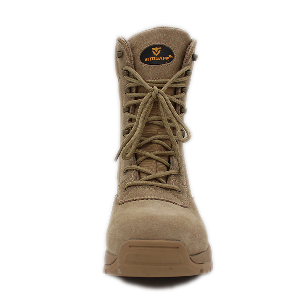 Black brown combat desert ranger tactical boots safety for men with steel toe and steel plate