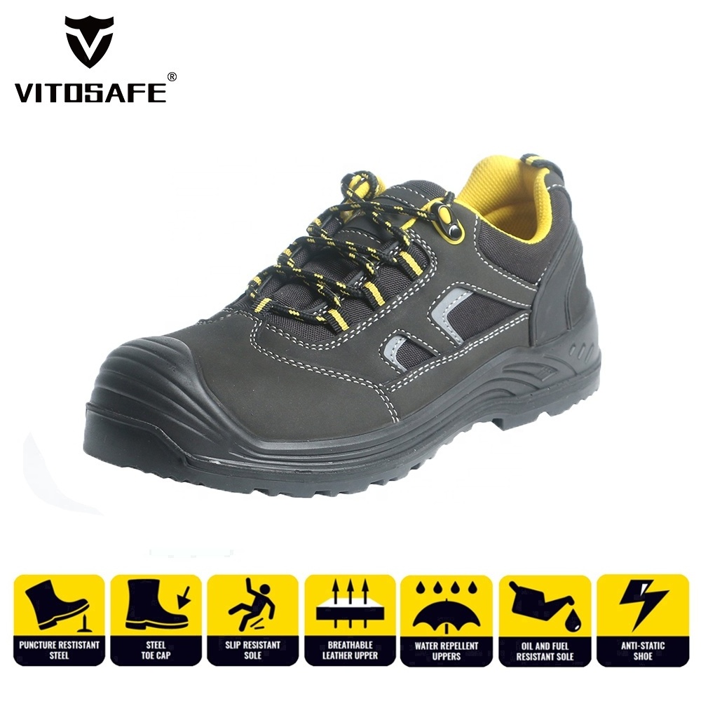 VITOSAFE Lightweight Sport Labor Footwear Steel Toe Work Safety Shoes for Men Zapatos de Seguridad