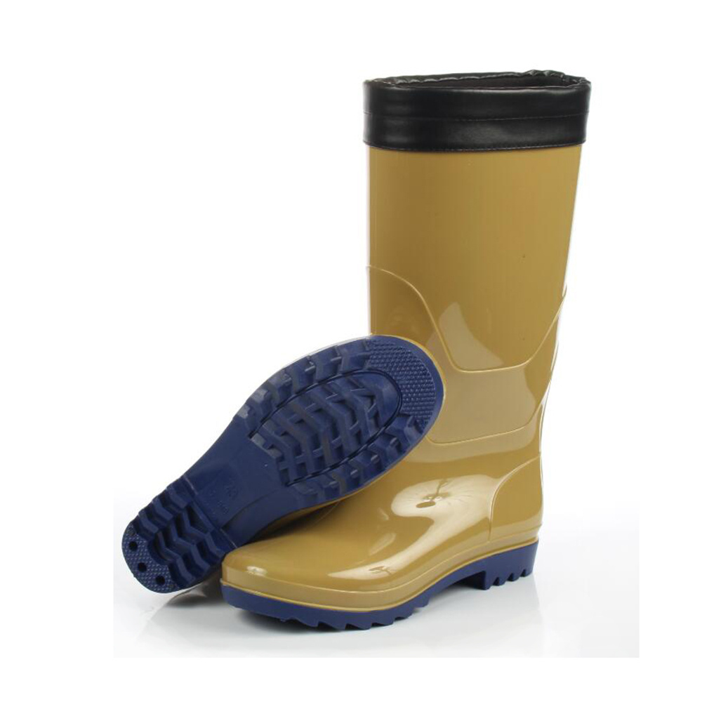 Fashion working waterproof pvc wellington gumboots safety rain boots custom for men