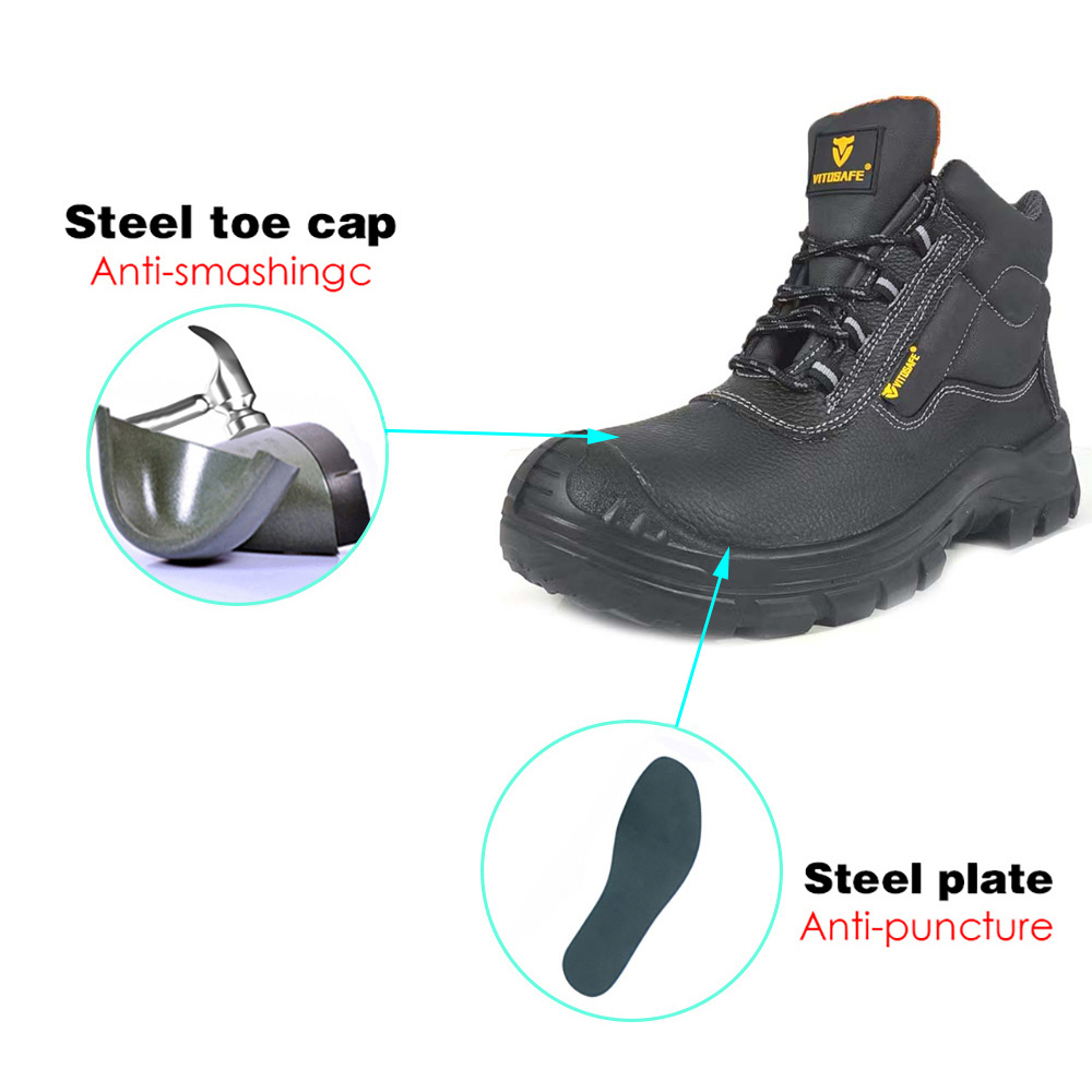 Security high quality electrician work oil slip-resistant diabetic en345 rubber soft sole safety shoes  boots for workers