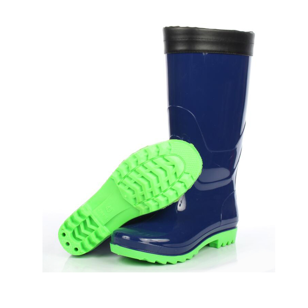 Fashion working waterproof pvc wellington gumboots safety rain boots custom for men