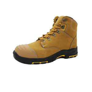 Manufacturer waterproof construction security boots ,industrial high top steel toe pu leather women men working safety shoes