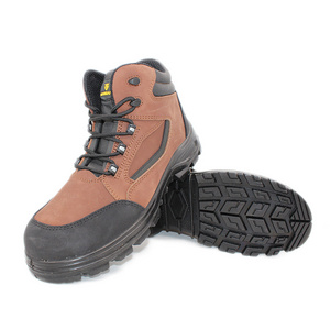 Men's leather insole high temperature heat resistant mid cut traction outsoles insulated waterproof steel toe working boots