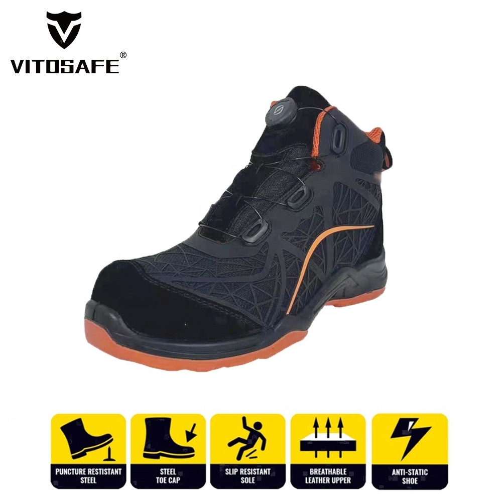 VITOSAFE OEM Lightweight Botas de seguridad Industrial Mens Security Work Boots Safety Shoes with Steel Toe Cap