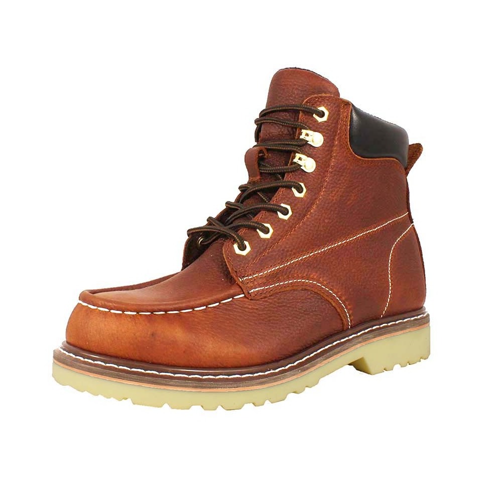 Industry high cut ankle full grain thumbed cow leather goodyear engineering steel toe unisex work safety shoes boots