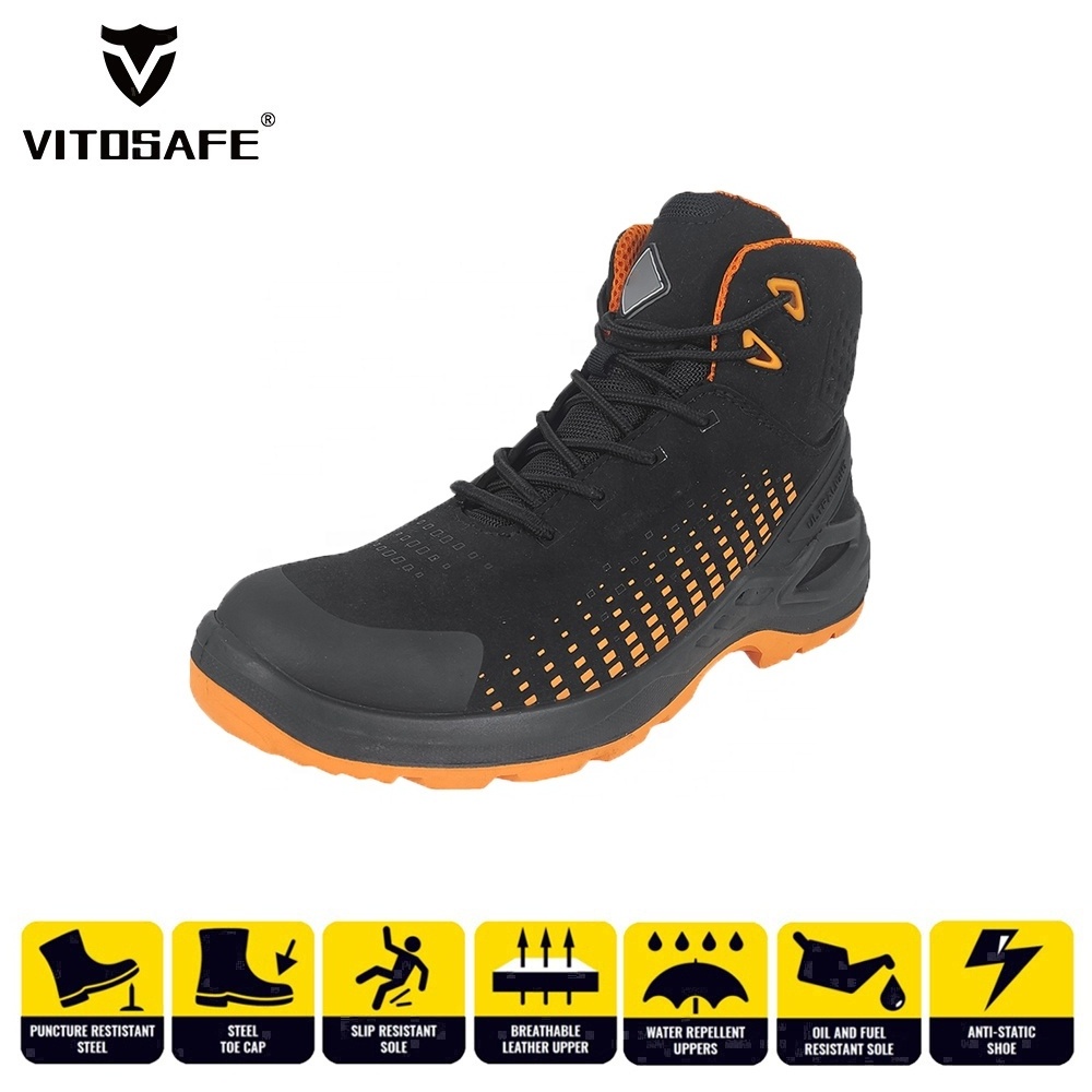 VITOSAFE Fashion New Style Custom Lightweight Anti-static Security Safety Shoes Work Boots for Men