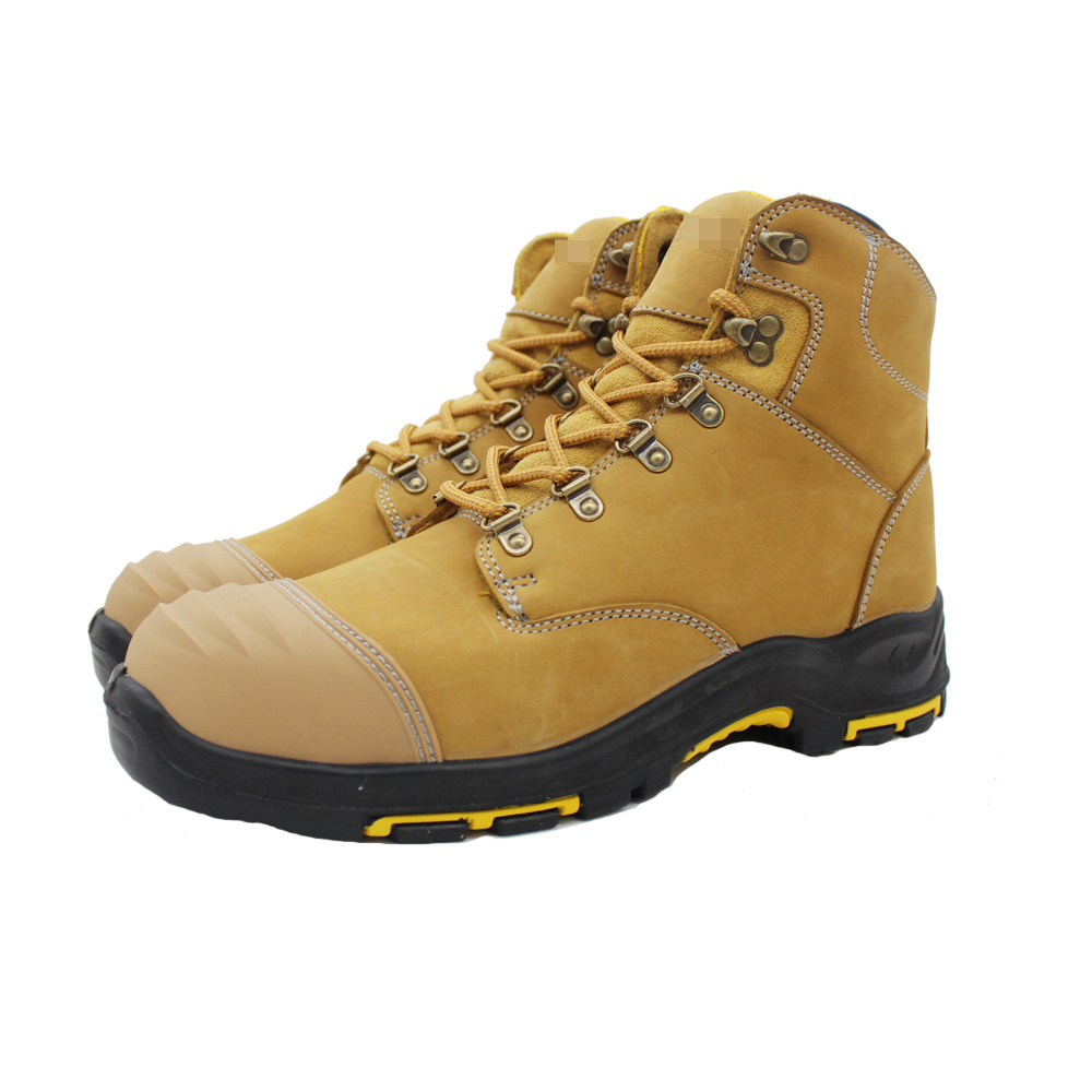 Manufacturer waterproof construction security boots ,industrial high top steel toe pu leather women men working safety shoes