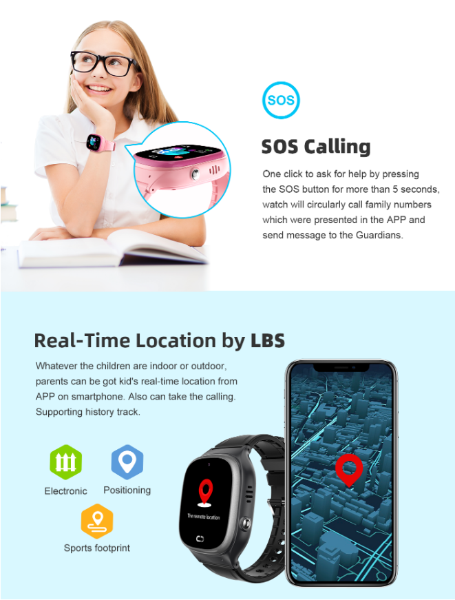 TD45 Children's Smart Watch With SOS Callback Phone Watch Smartwatch Kids 2G Sim Card Camera Waterproof Kids Smart Watch