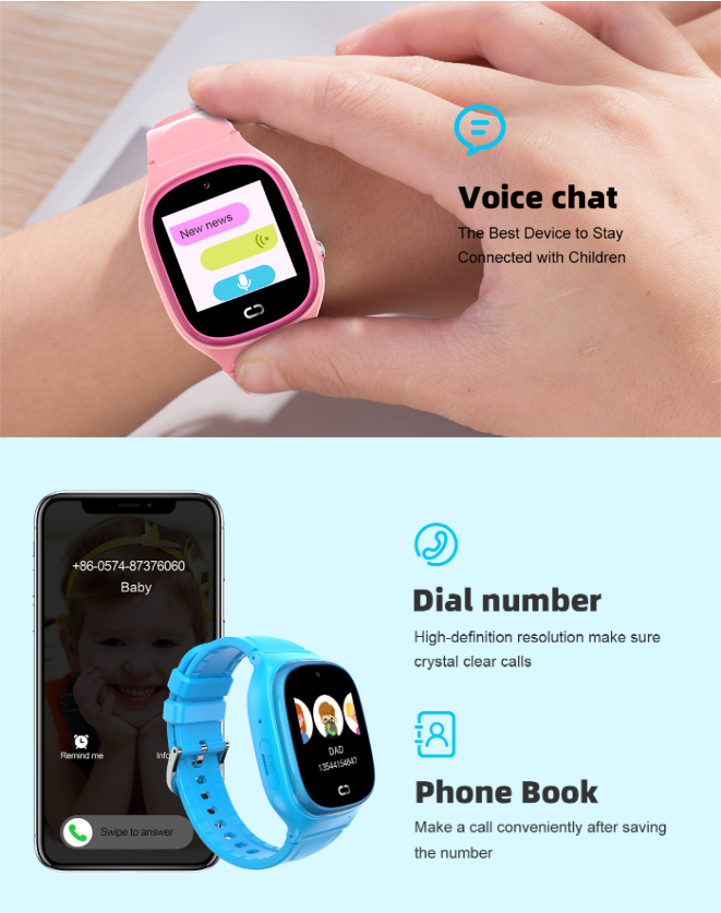 TD45 Children's Smart Watch With SOS Callback Phone Watch Smartwatch Kids 2G Sim Card Camera Waterproof Kids Smart Watch