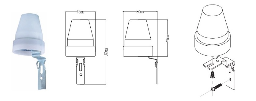 12V dusk to dawn Lux adjustable daylight sensor switch