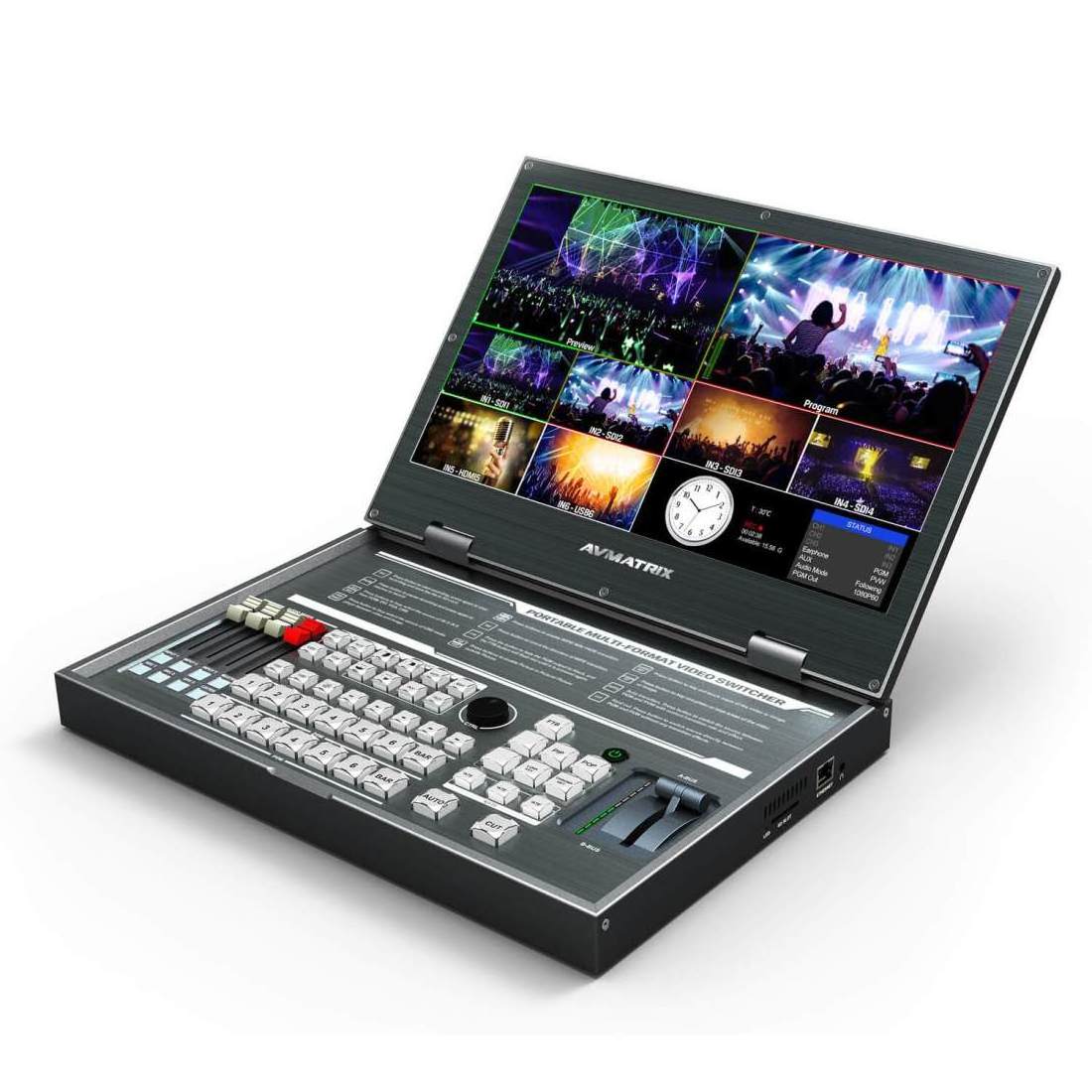 Lilliput AVMatrix PVS0615U 6 Channel Multi-format Video Switcher 15.6 inch FHD HDM SDI Video Mixer Switcher Live Streaming